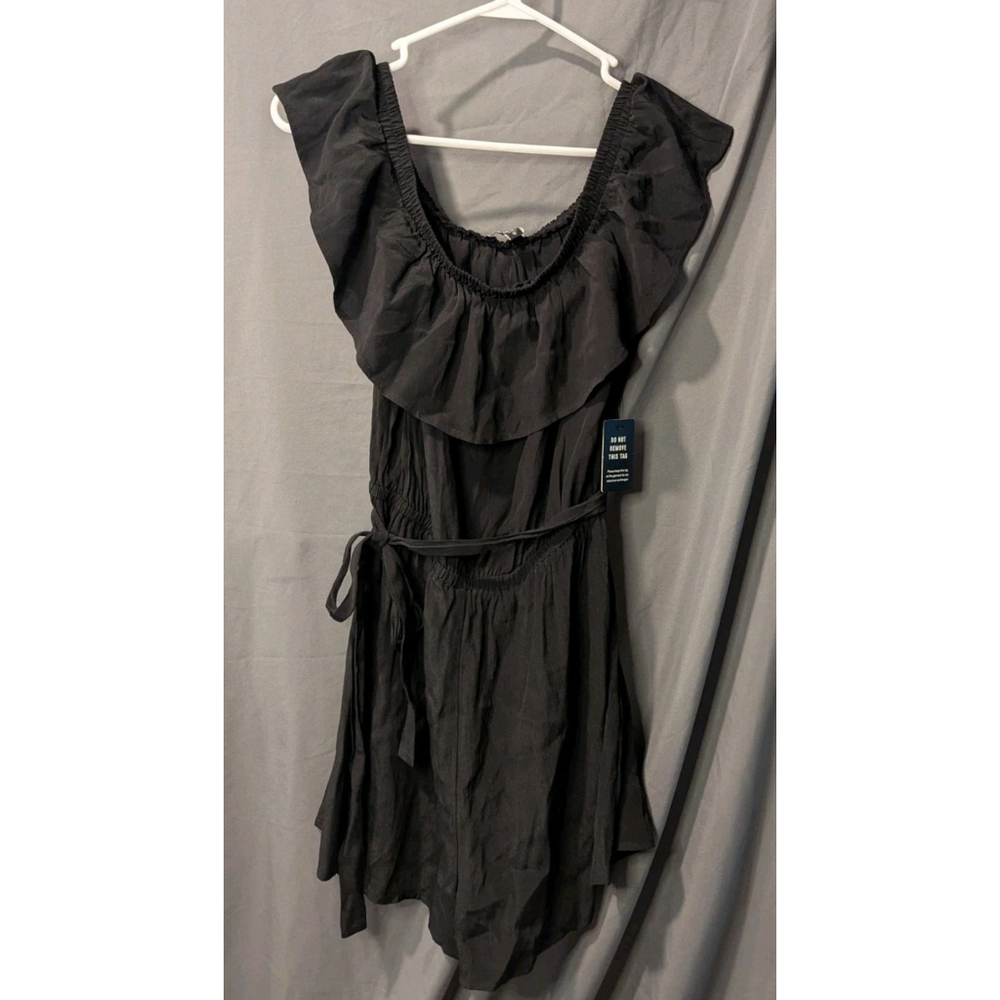 Express Woman's Medium Black Romper Off The Shoulder NWT